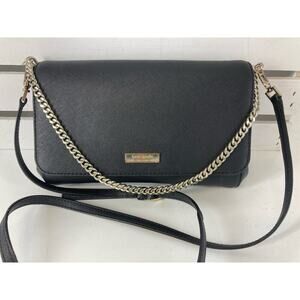 KATE SPADE, SMALL BLACK SAFFIANO LEATHER CROSSBODY BAG (ASIS)